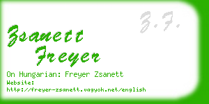 zsanett freyer business card